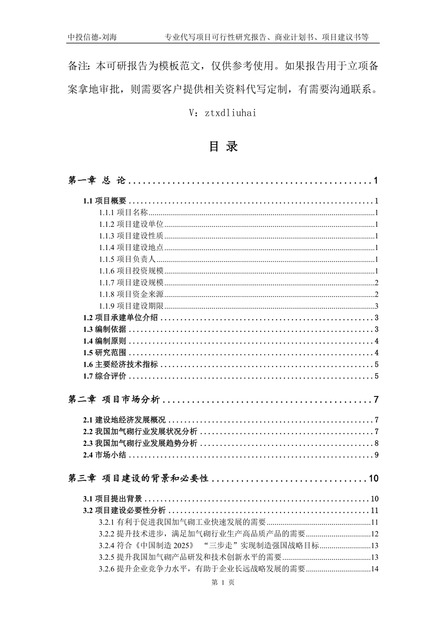 加气砌项目可行性研究报告模板_第2页