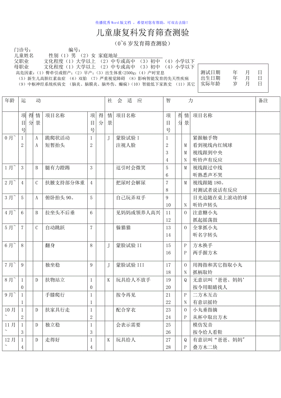 评估量表dstWord版_第1页