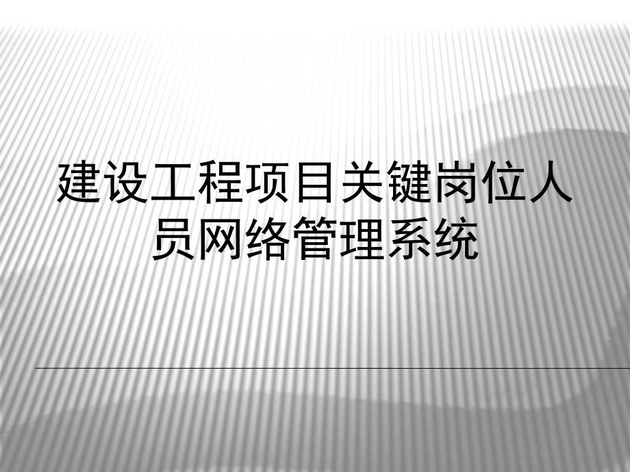 建设工程项目关键岗位人员网络管理系统课程bpmf_第1页