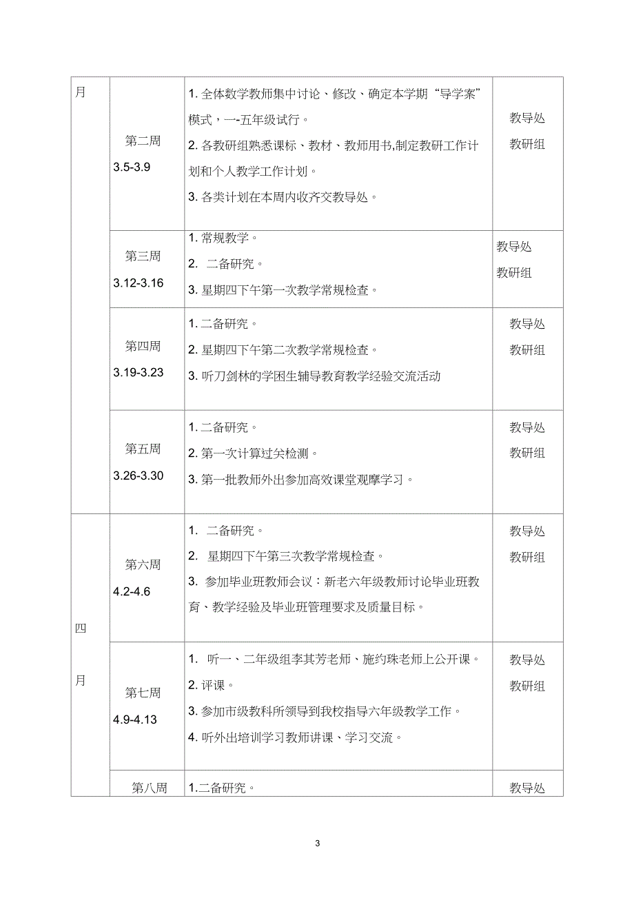 五年级数学教研工作计划_第3页