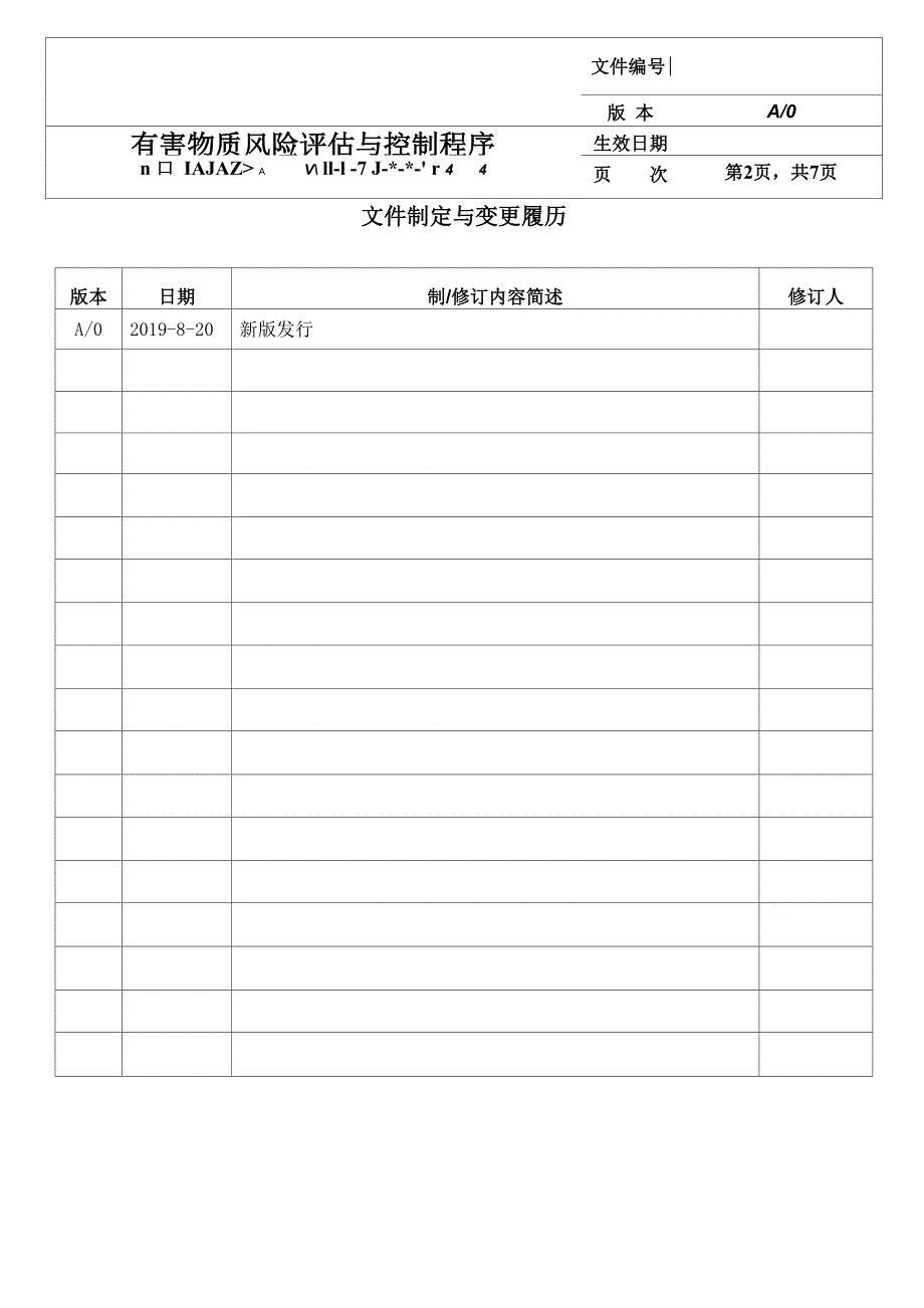 有害物质风险评估与控制程序_第2页