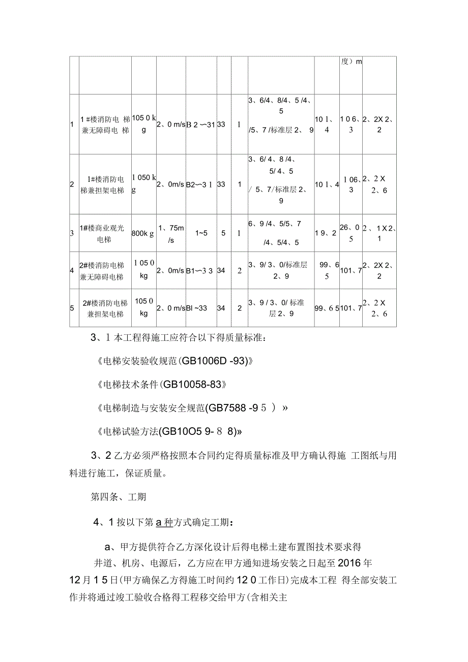 电梯安装工程承包合同范本_第2页