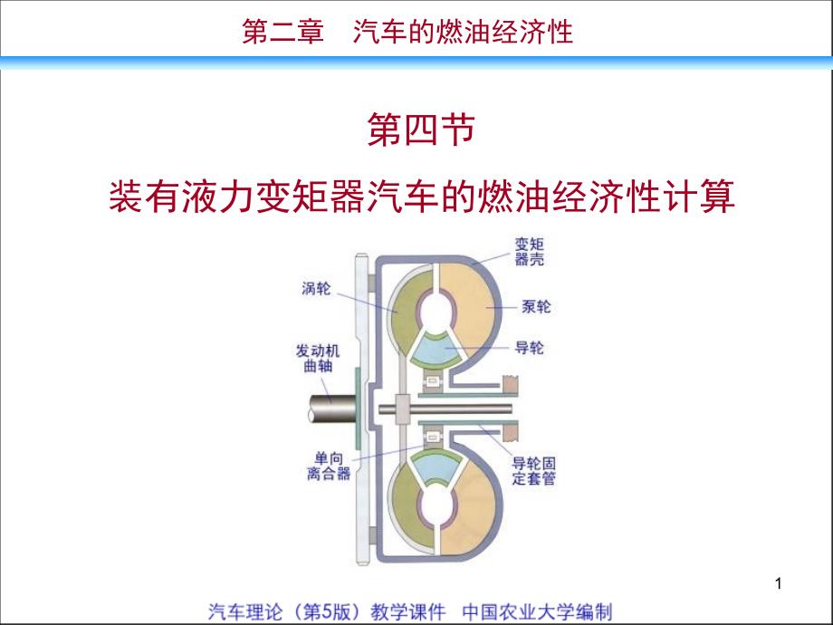 装有液力变矩器汽车的燃油经济性计算_第1页