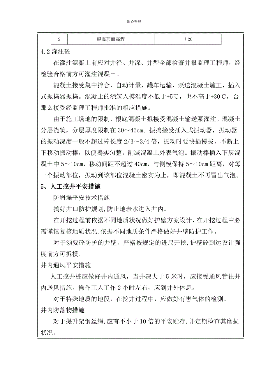 挖井基础技术交底_第4页