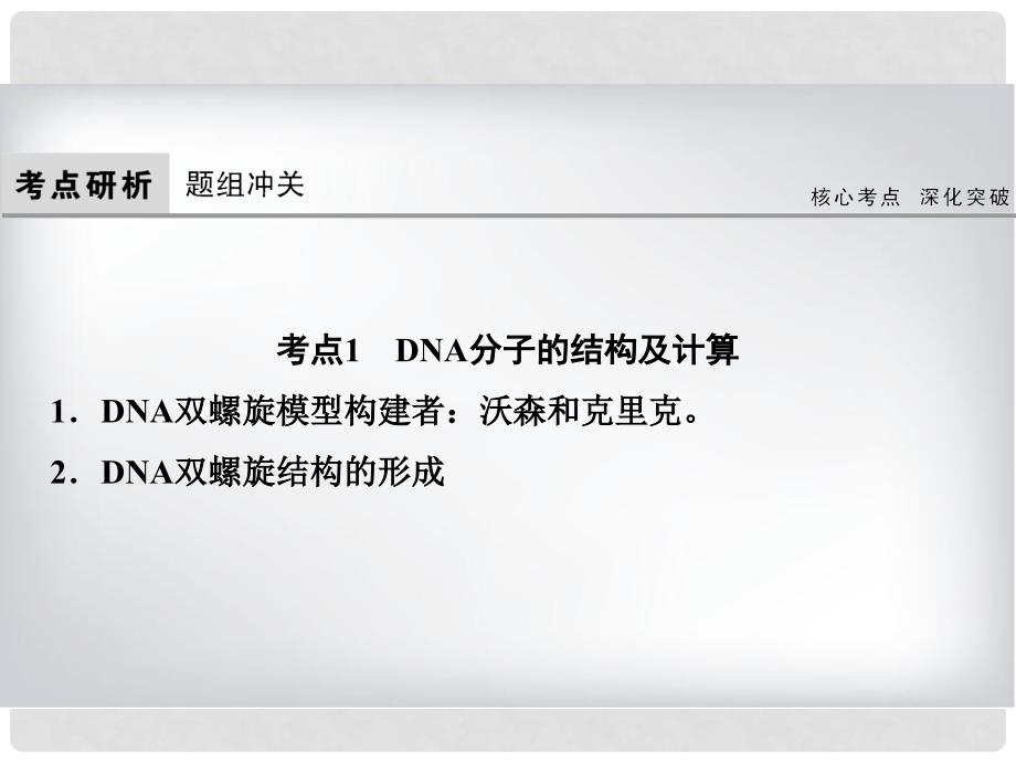 高考生物大一轮复习 第六单元 遗传的物质基础 6.2 DNA的结构、复制及基因的本质课件_第4页