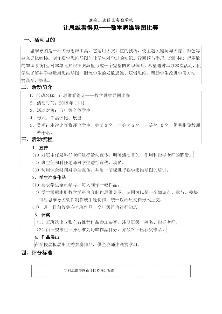 活动周方案——思维导图比赛_第1页