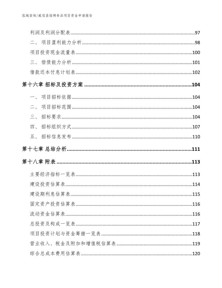 威信县焙烤食品项目资金申请报告_第5页