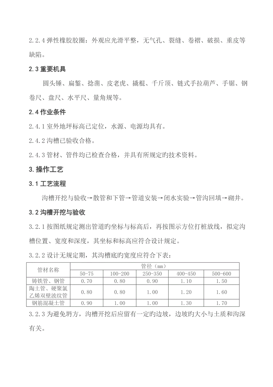 室外排水管道标准工艺重点标准_第2页