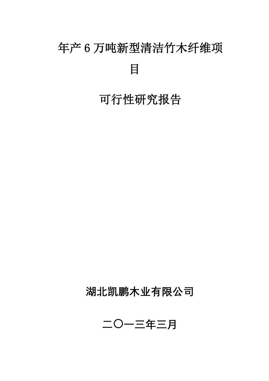 年产6万吨新型清洁竹木纤维项目研究报告_第1页