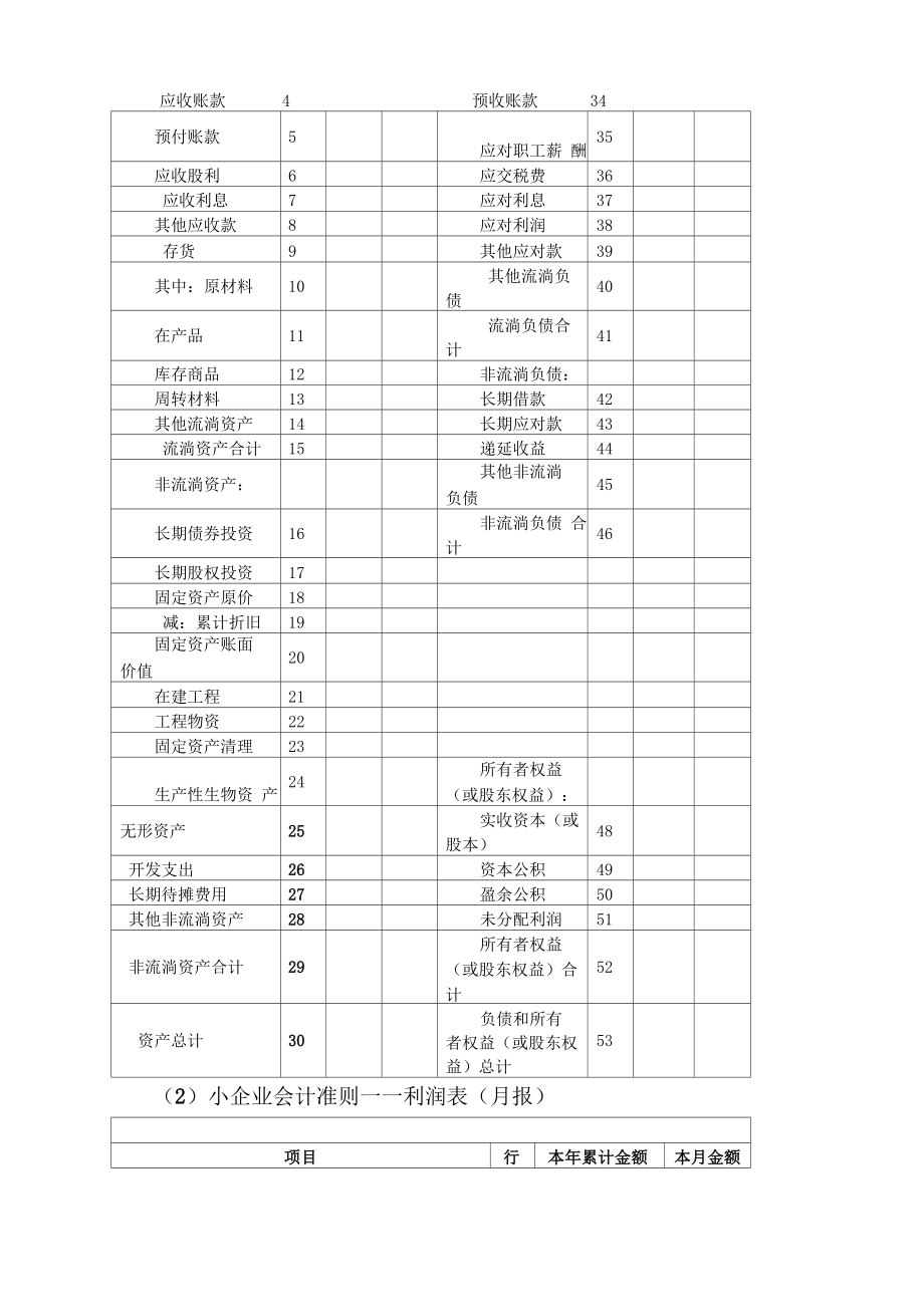 XXXX版财务会计报表表样_第2页