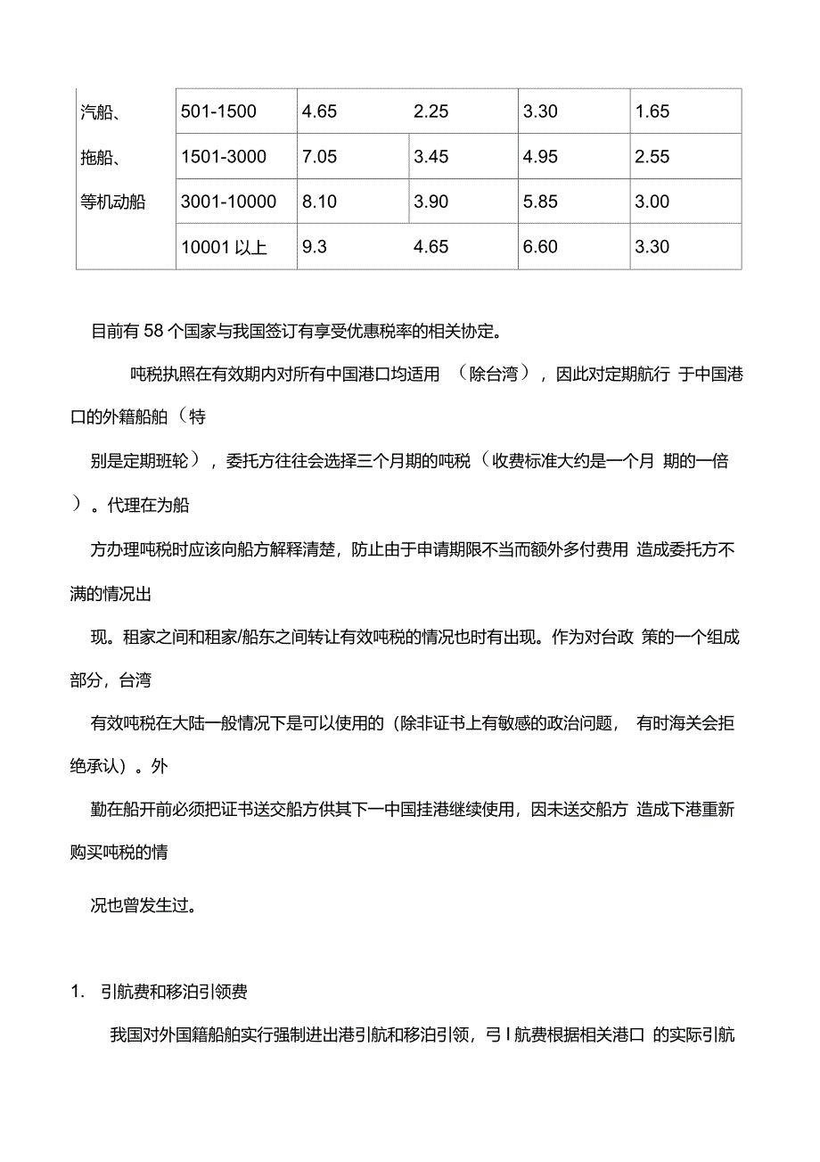 港口使费收取标准_第4页