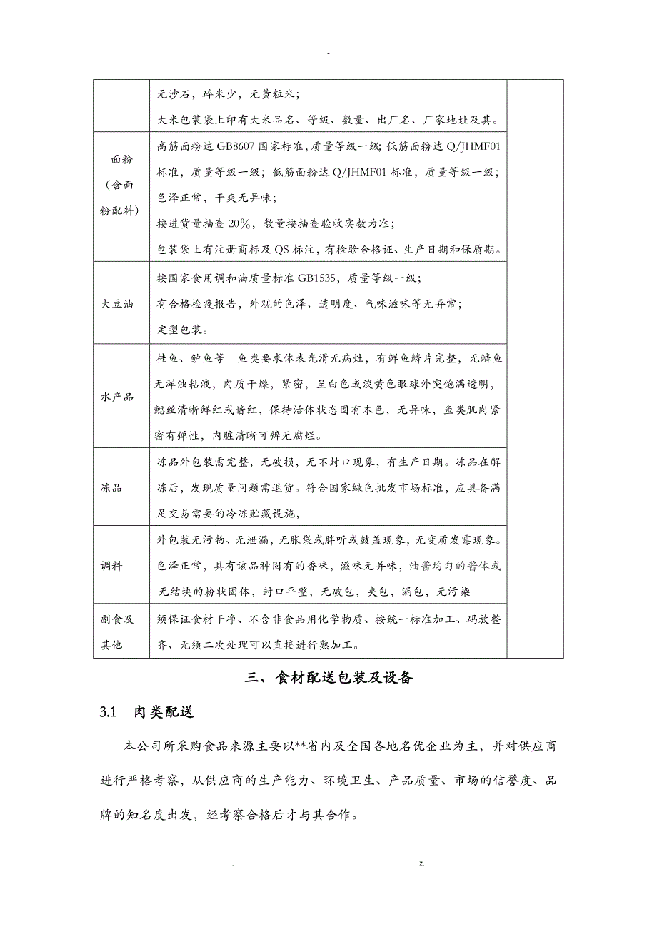 食材采购标准和配送服务方案_第2页