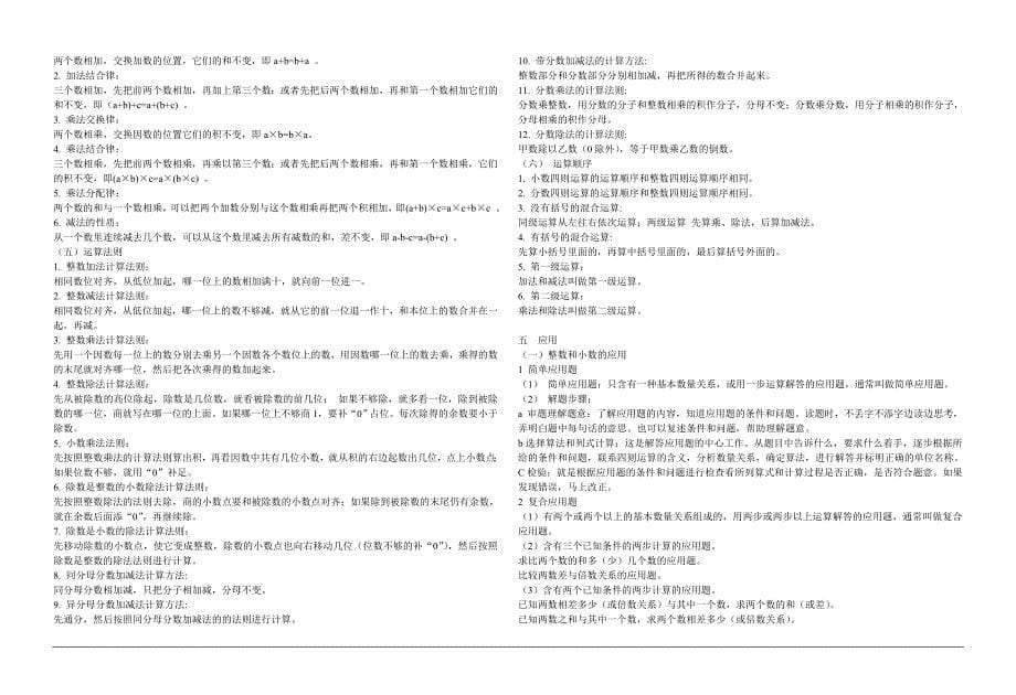 小学六年级数学总复习资料 (3)_第5页