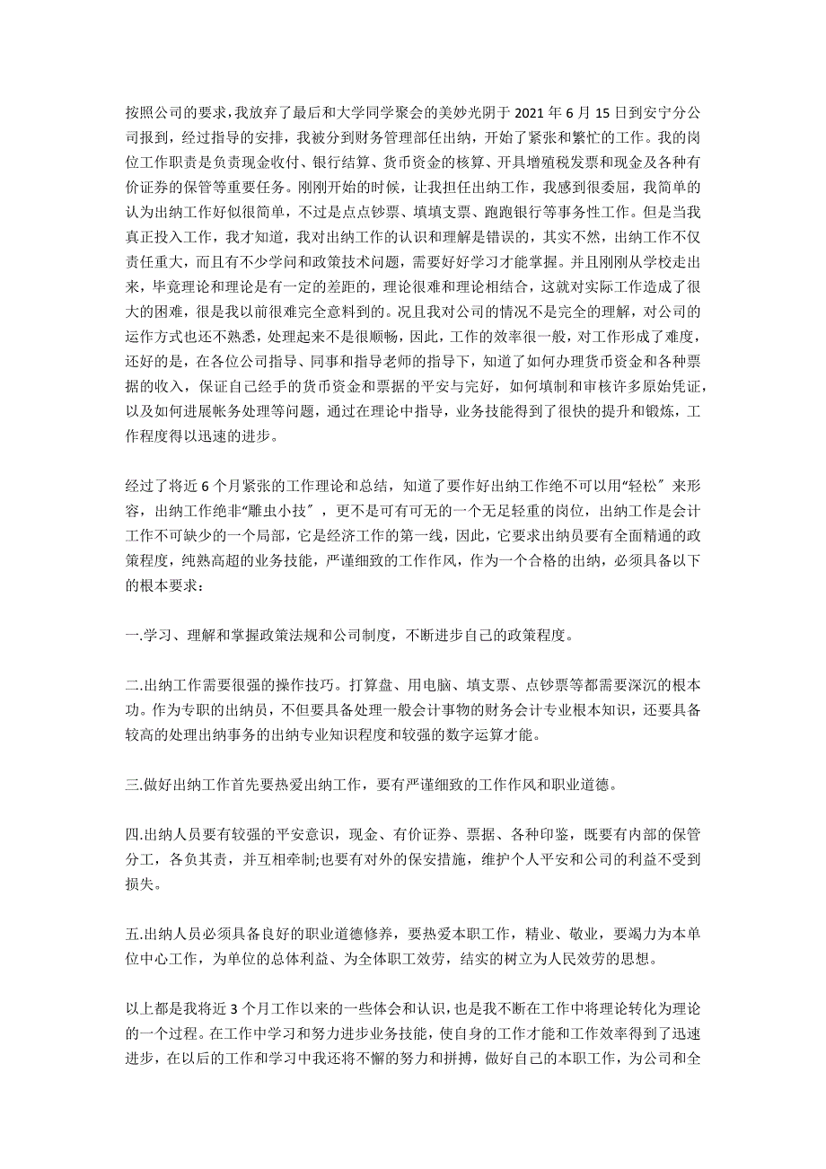 2021年财务部出纳工作计划范文_第4页