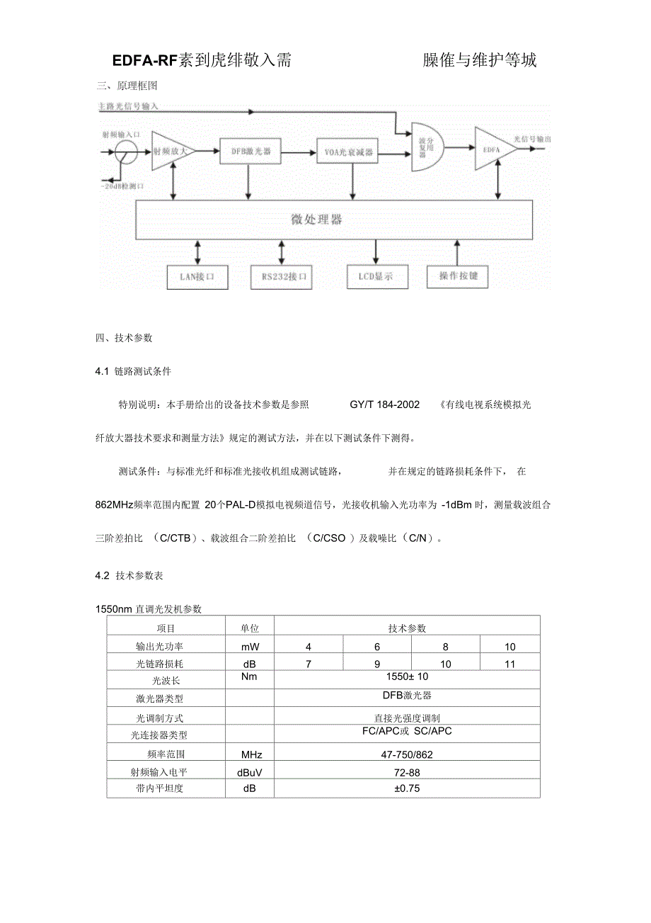 插播光放说明书EDFA-RF_第3页