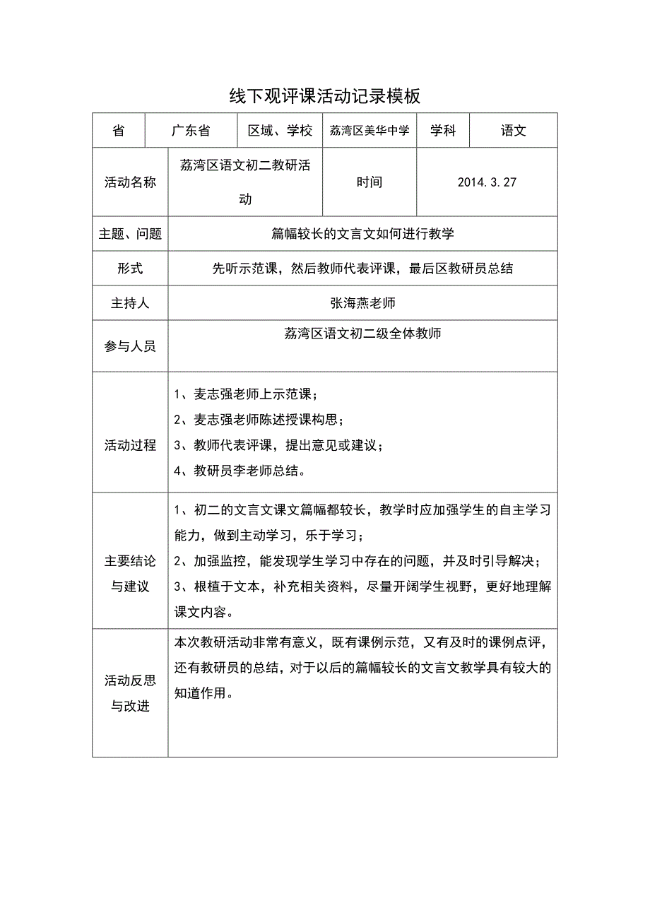 线下活动记录模版何穗湘[1]_第1页