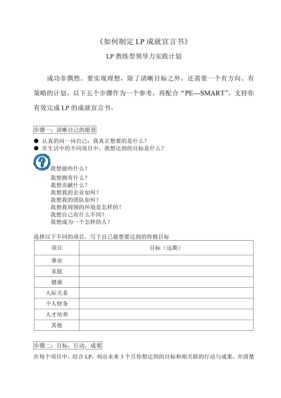 如何制定LP成就宣言书教练型领导力实践计划_第2页