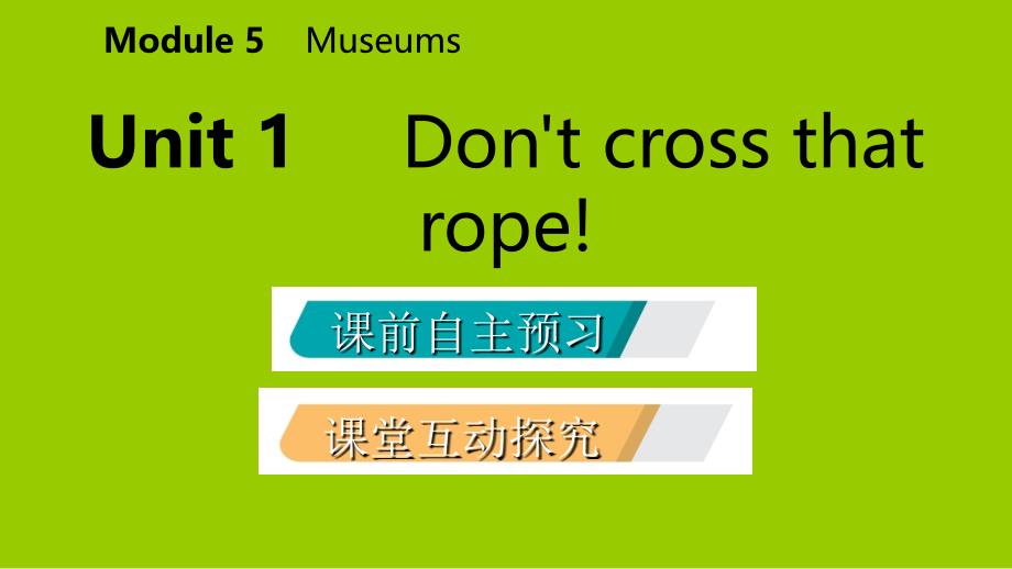 广西九年级英语上册Module5MuseumsUnit1Donrsquotcrossthatrope课件新版外研版_第2页