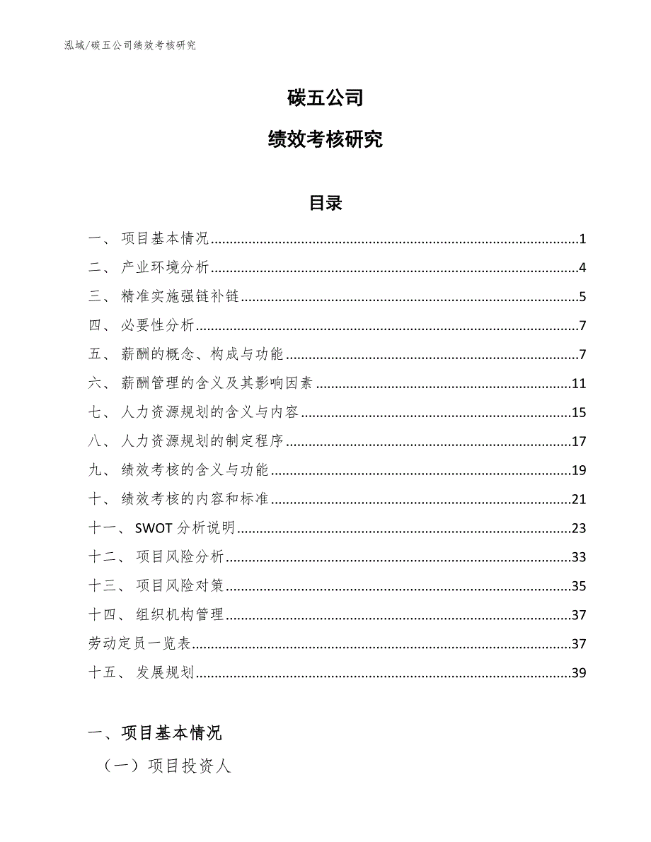 碳五公司绩效考核研究_第1页