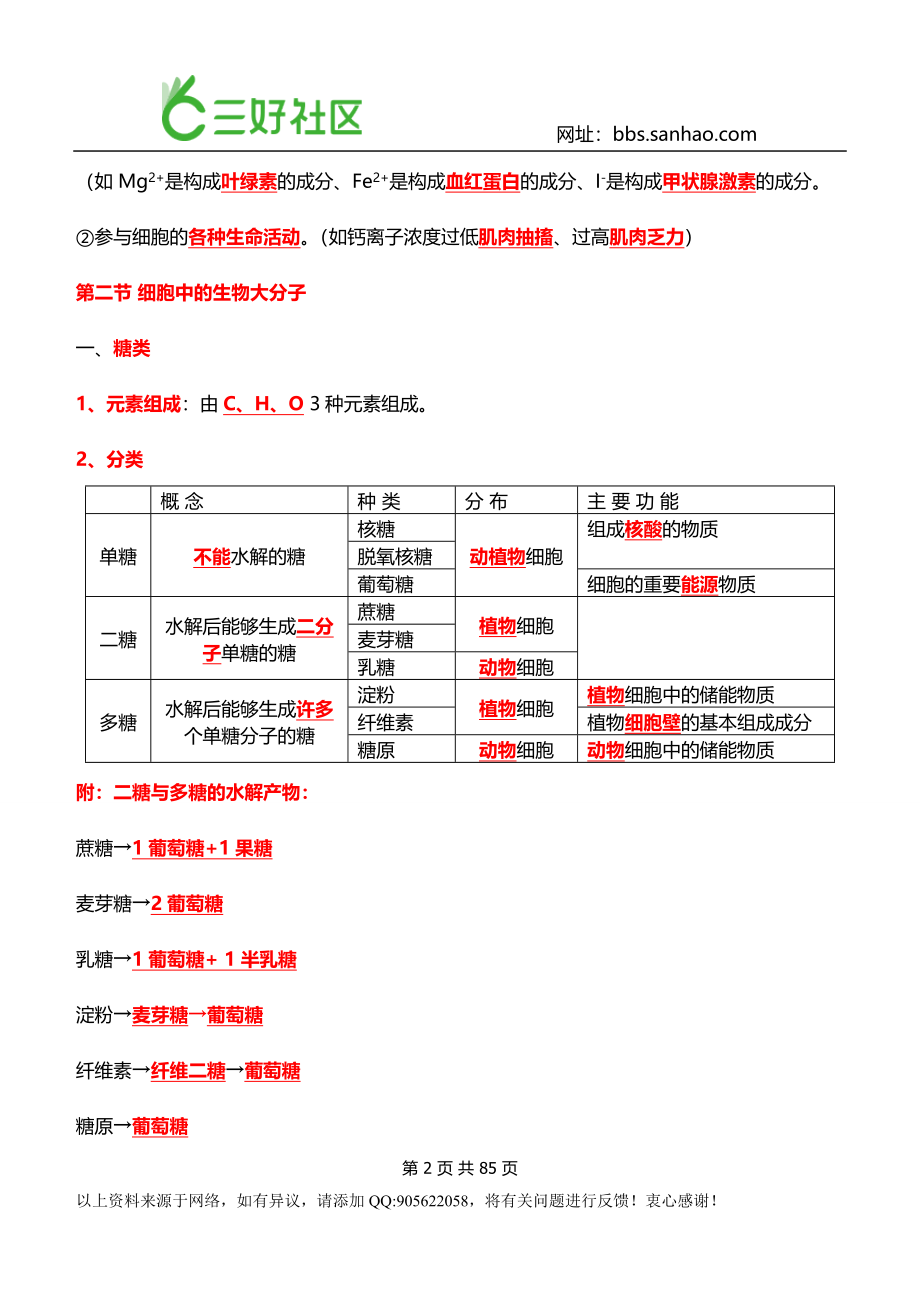 生物高考必备——知识点总结(必修1-3-选修3).doc_第2页