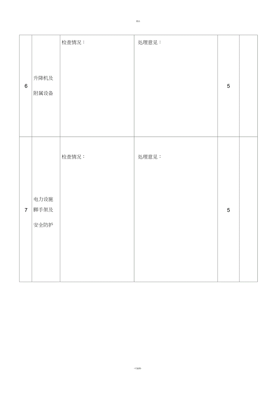 建设单位安全检查记录表_第3页