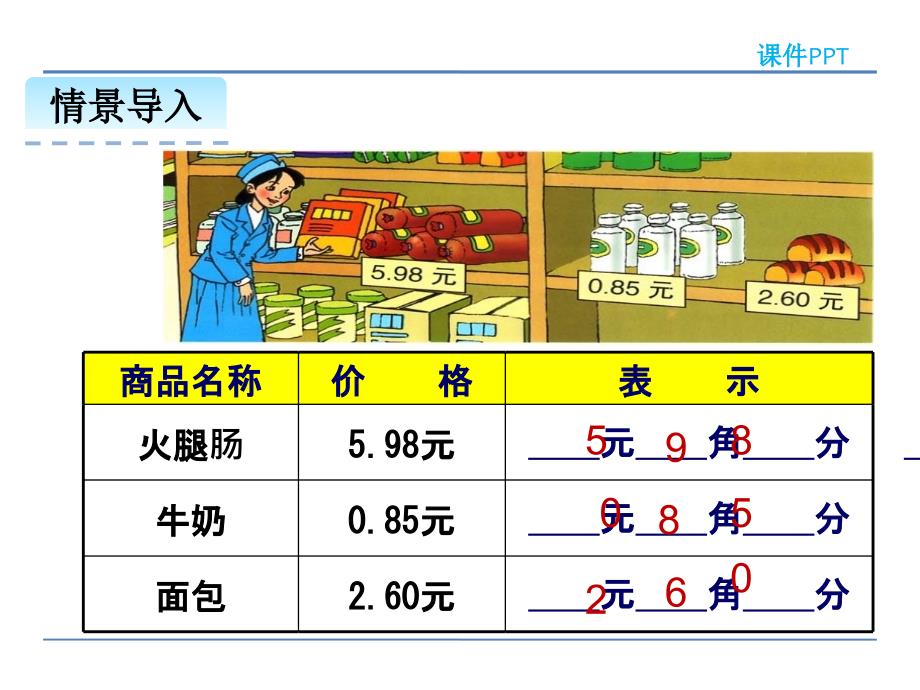 三年级下册数学课件7.2认识小数2人教新课标 (共24张PPT)_第4页