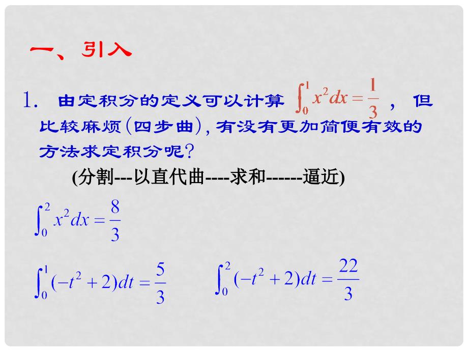 高二数学 微积分基本定理 课件选修2_第2页