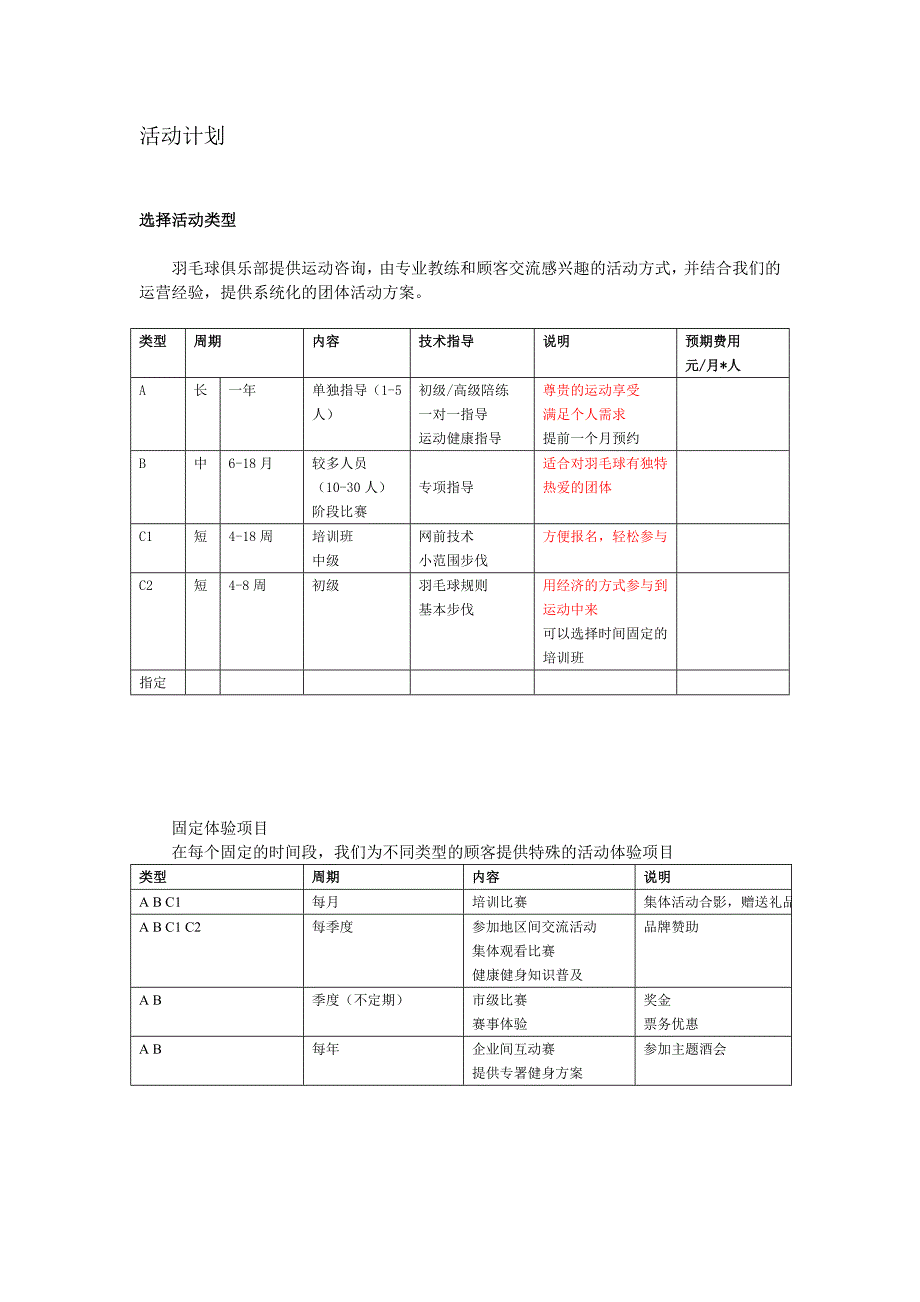 羽毛球俱乐部商业计划书_第4页