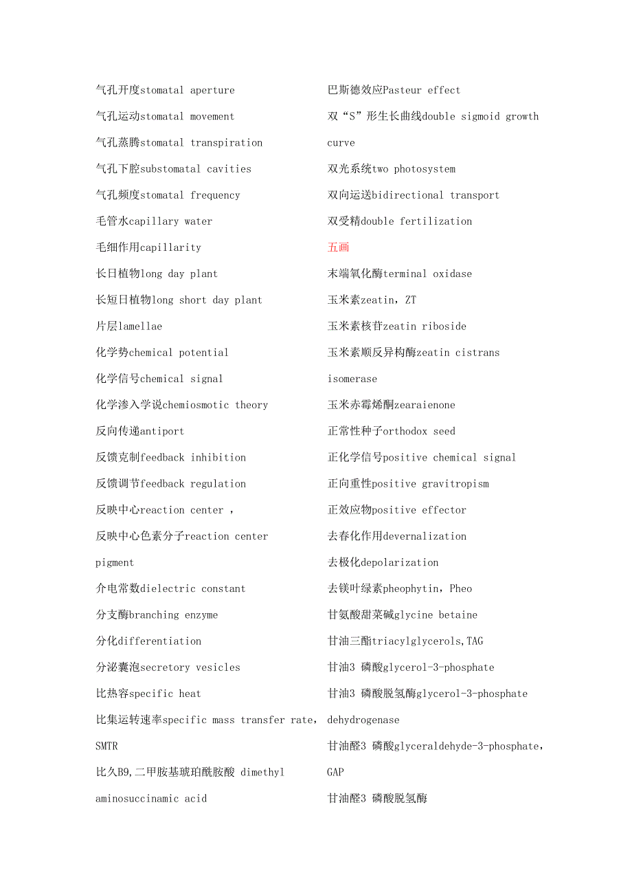 植物生理学中英文对照_第3页