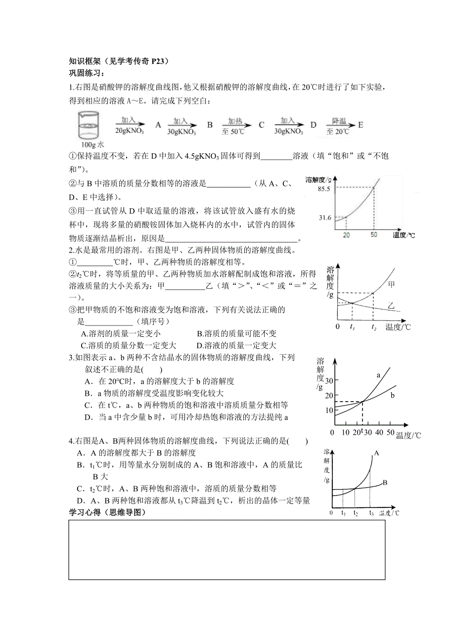 专题五溶解度及其表示方法2_第2页