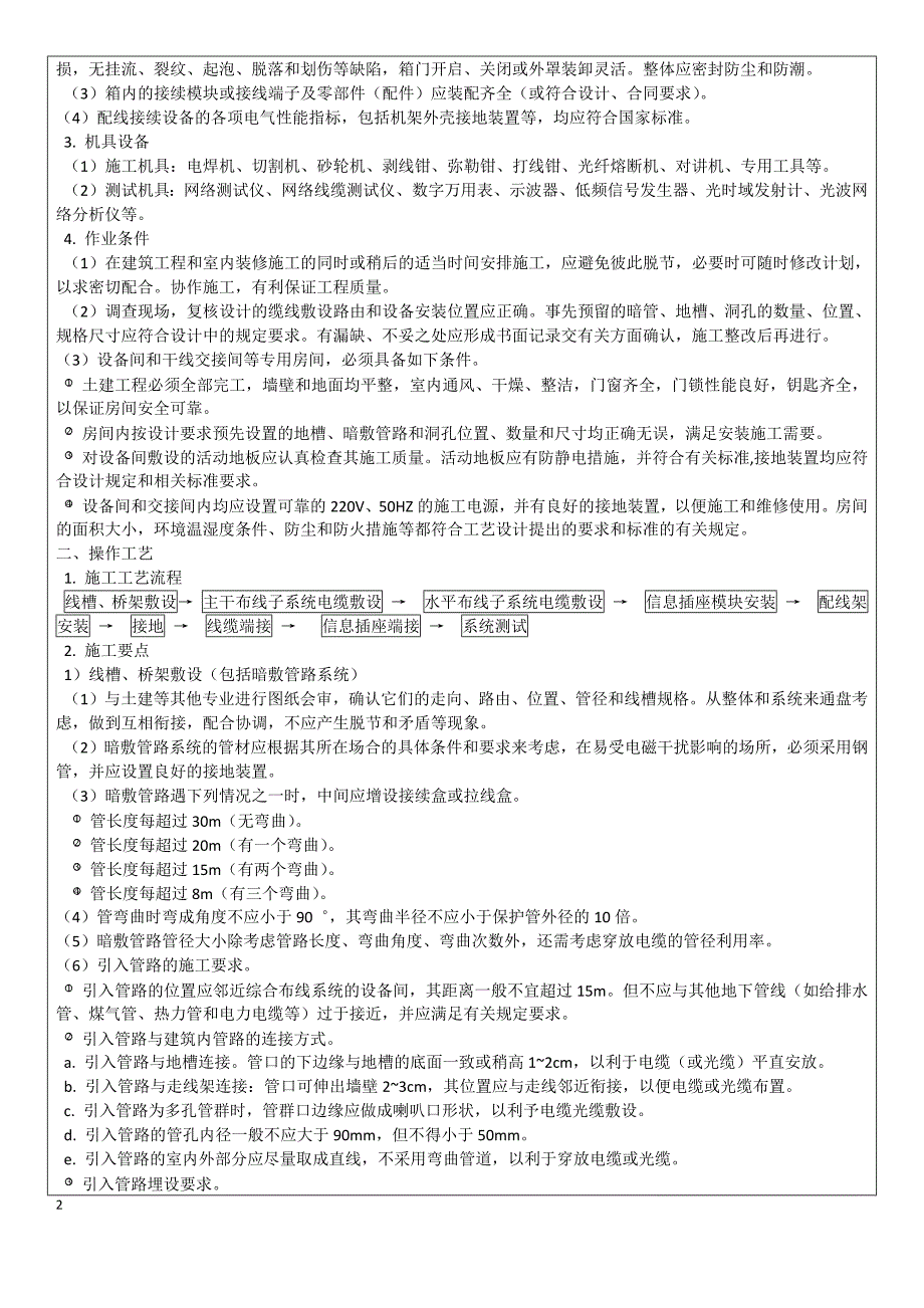 综合布线系统工程技术交底记录 精选编写.DOC_第2页