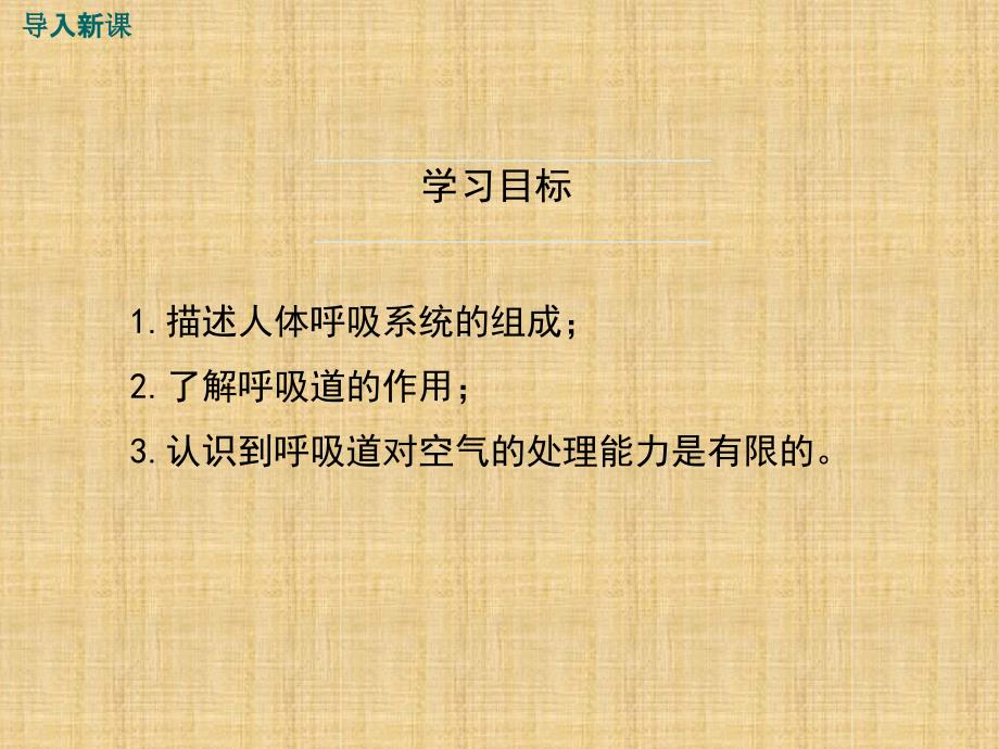 初中七年级生物下册第四单元第三章第一节呼吸道对空气的处理名师优质课件新版新人教版_第3页