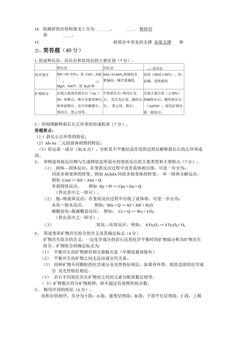 岩石学试题答题~~复习_第5页