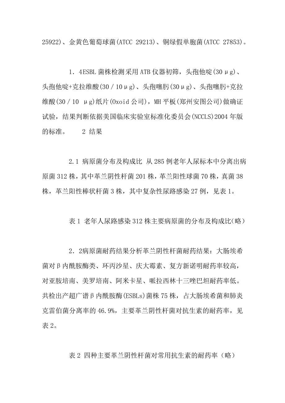 老年人尿路感染病原菌分布及耐药性分析_第4页