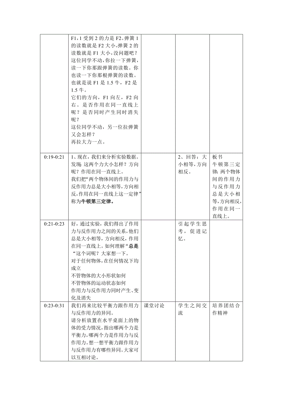 作用力与反作用力教学设计_第4页