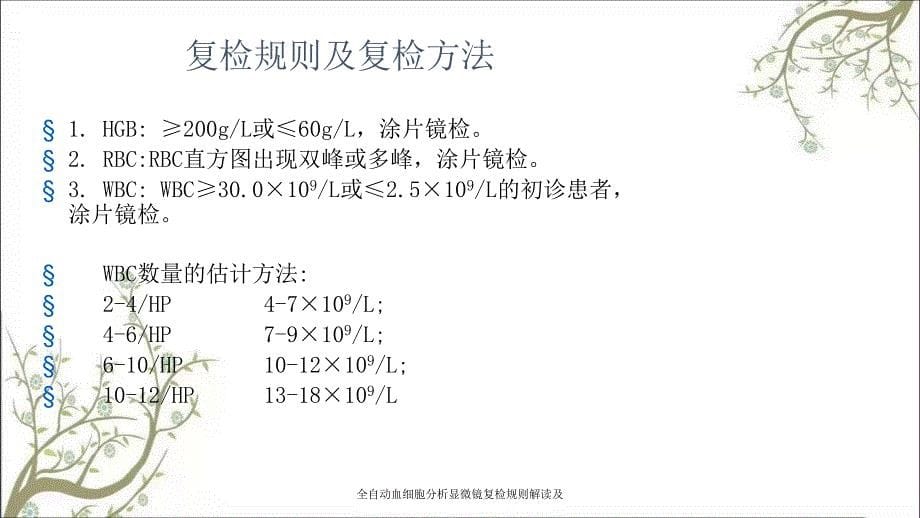 全自动血细胞分析显微镜复检规则解读及课件_第5页