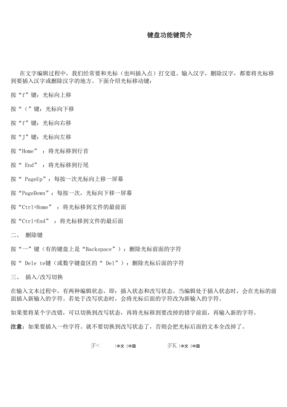 键盘功能键简介_第1页