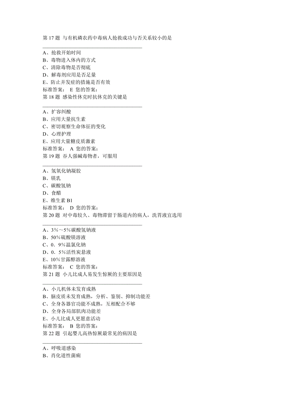 二十急性中毒和常见急症患儿的护理_第4页