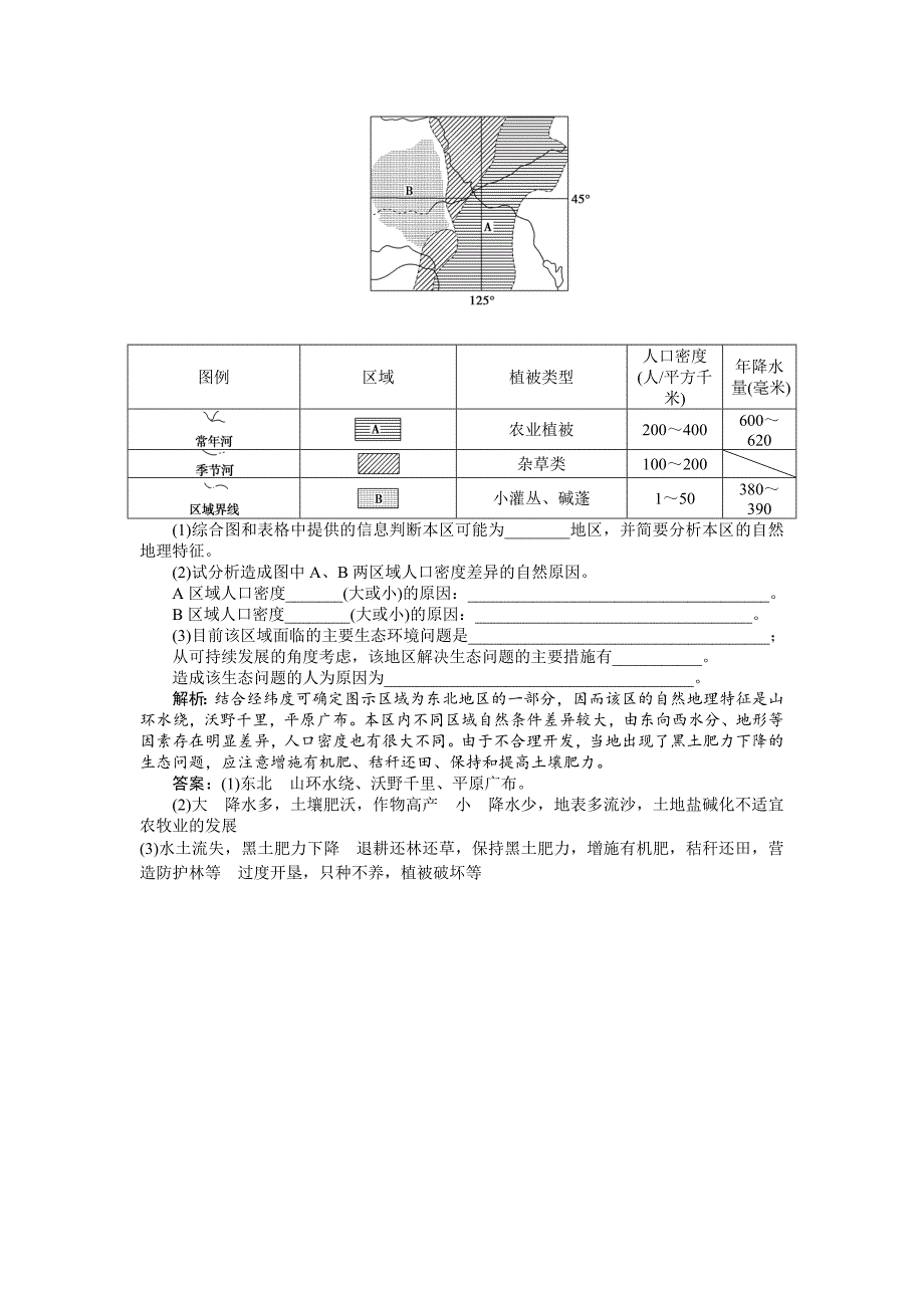 必修三人教版41区域农业发展配套练习_第4页