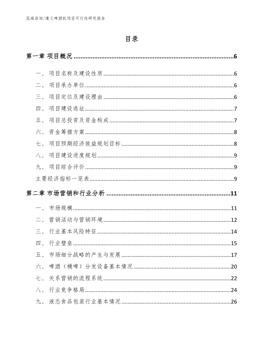 遵义啤酒机项目可行性研究报告_第2页