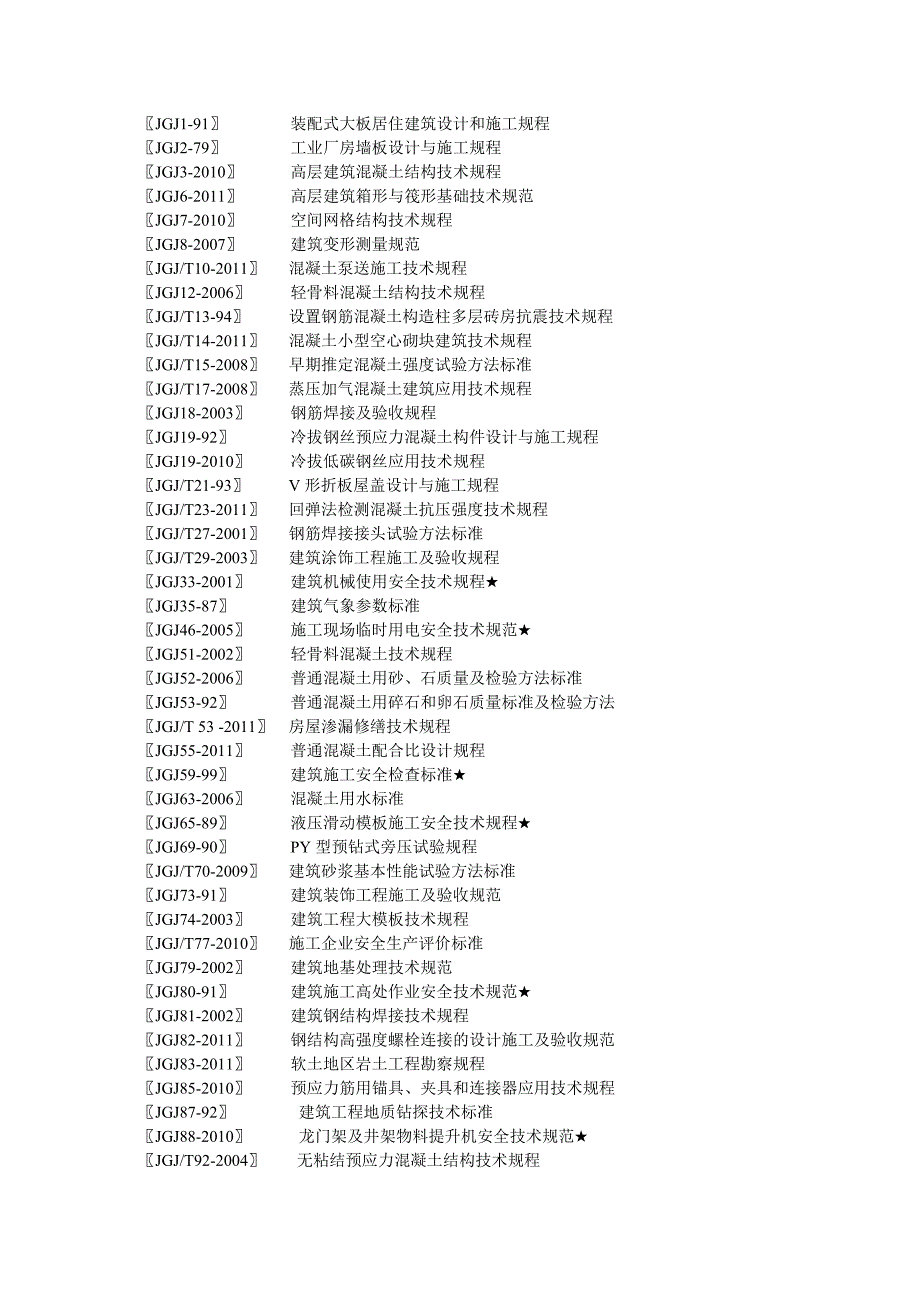 现行规范大全_第1页