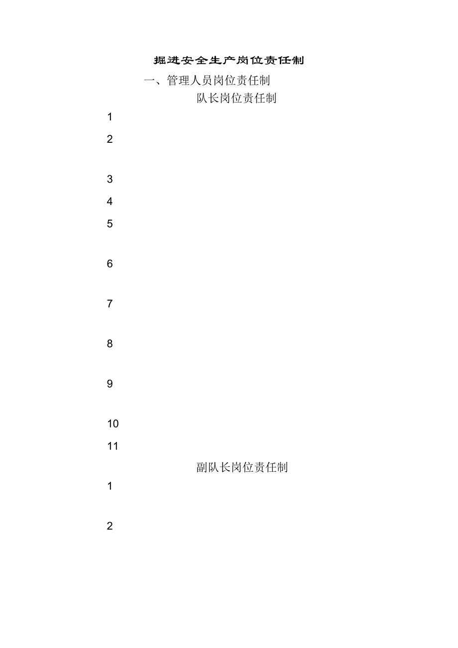掘进安全生产岗位责任制_第1页