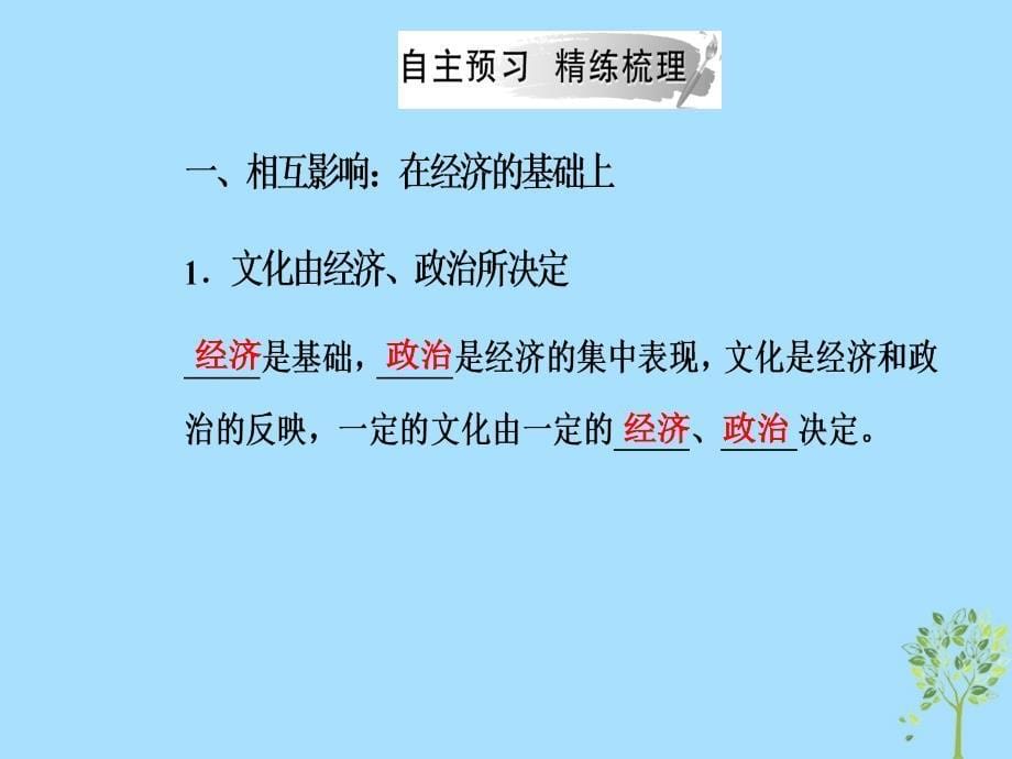 高中政治第一单元文化与生活第一课文化与社会第二框文化与经济政治课件新人教版必修3_第5页