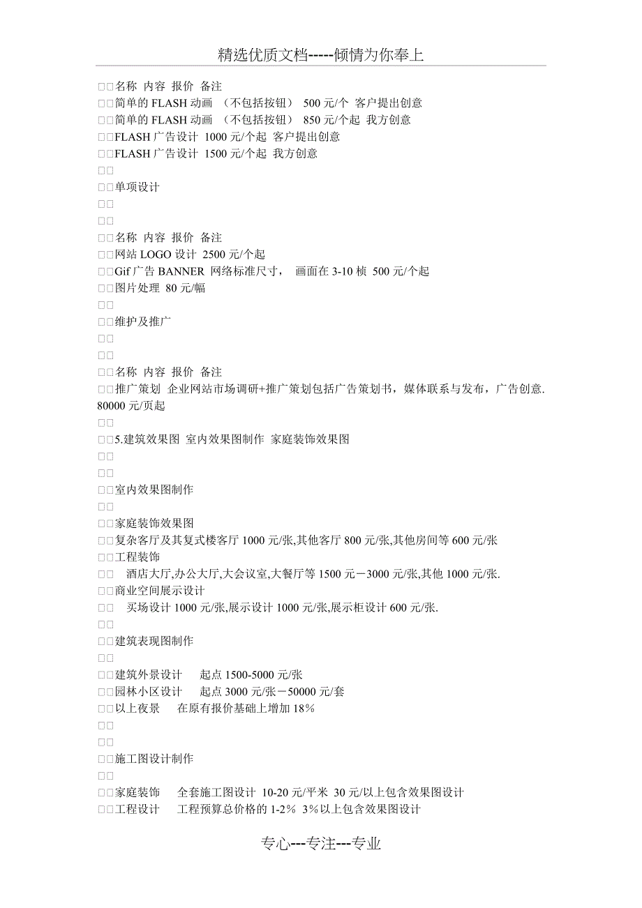 设计工作室报价单_第3页