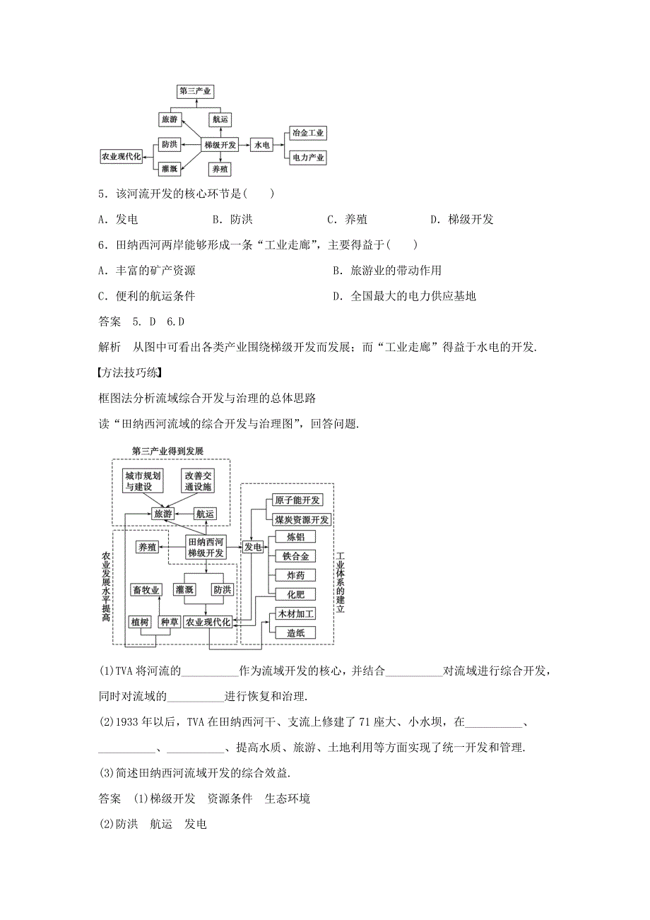 新版人教版地理一师一优课必修三导学案：3.2流域的综合开发──以美国田纳西河流域为例2_第3页