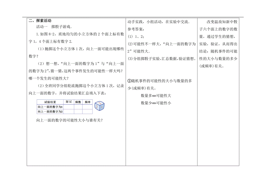 六年级上册数学教案4.20可能性的大小丨浙教版5_第2页