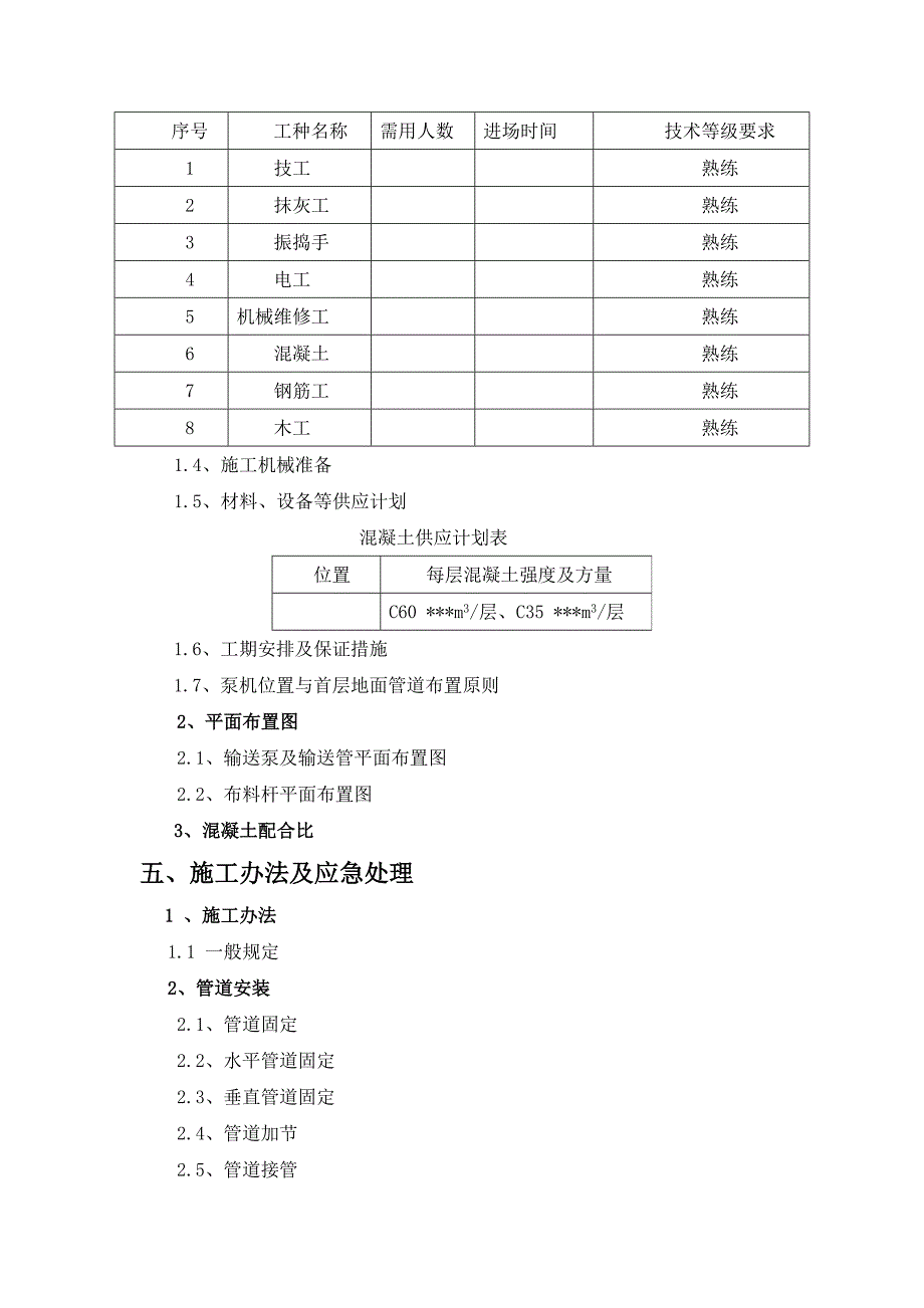 超高层混凝土泵送施工、防水施工方案编制要点_第3页