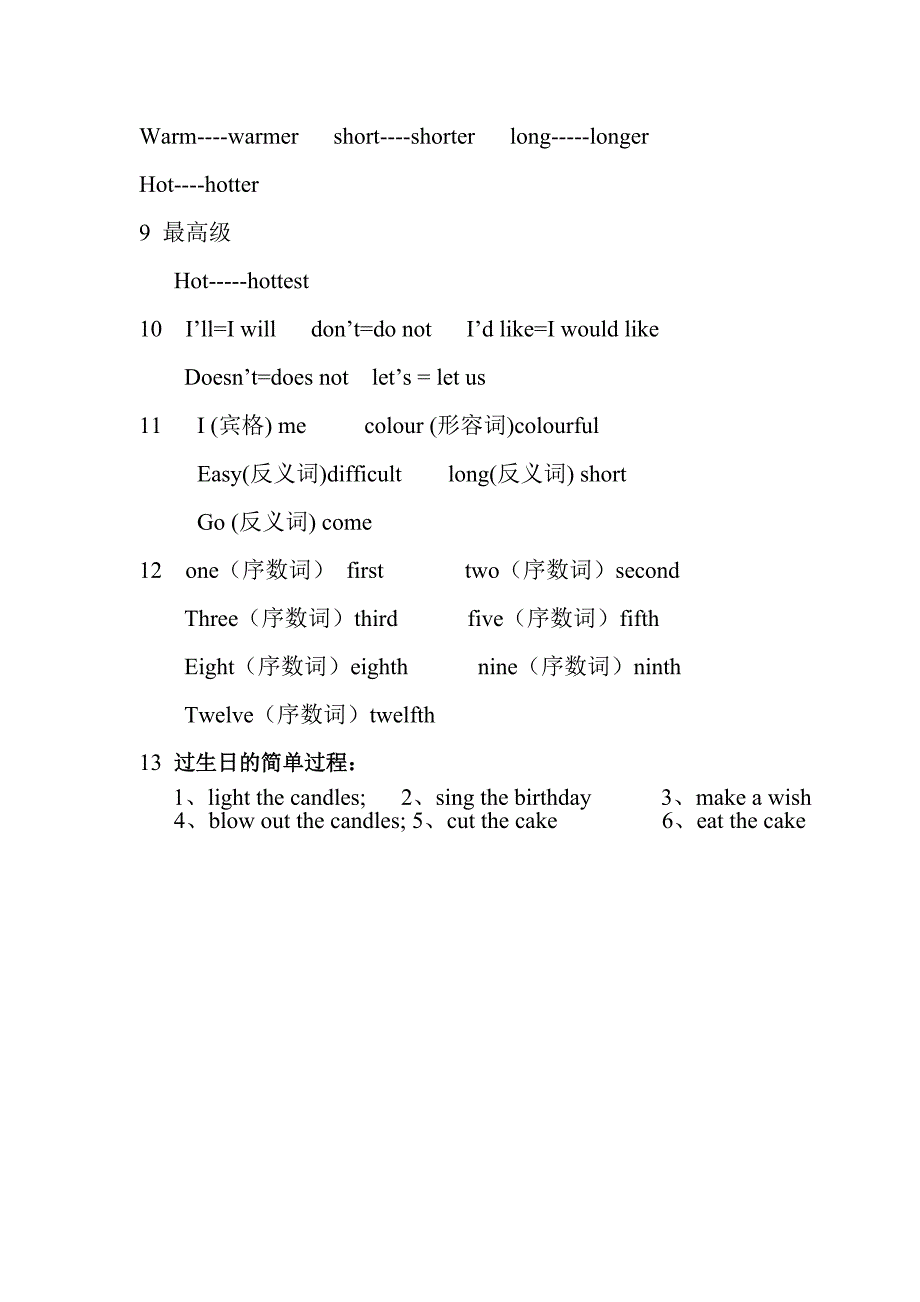 小学精通六年级英语上册知识点小结_第2页