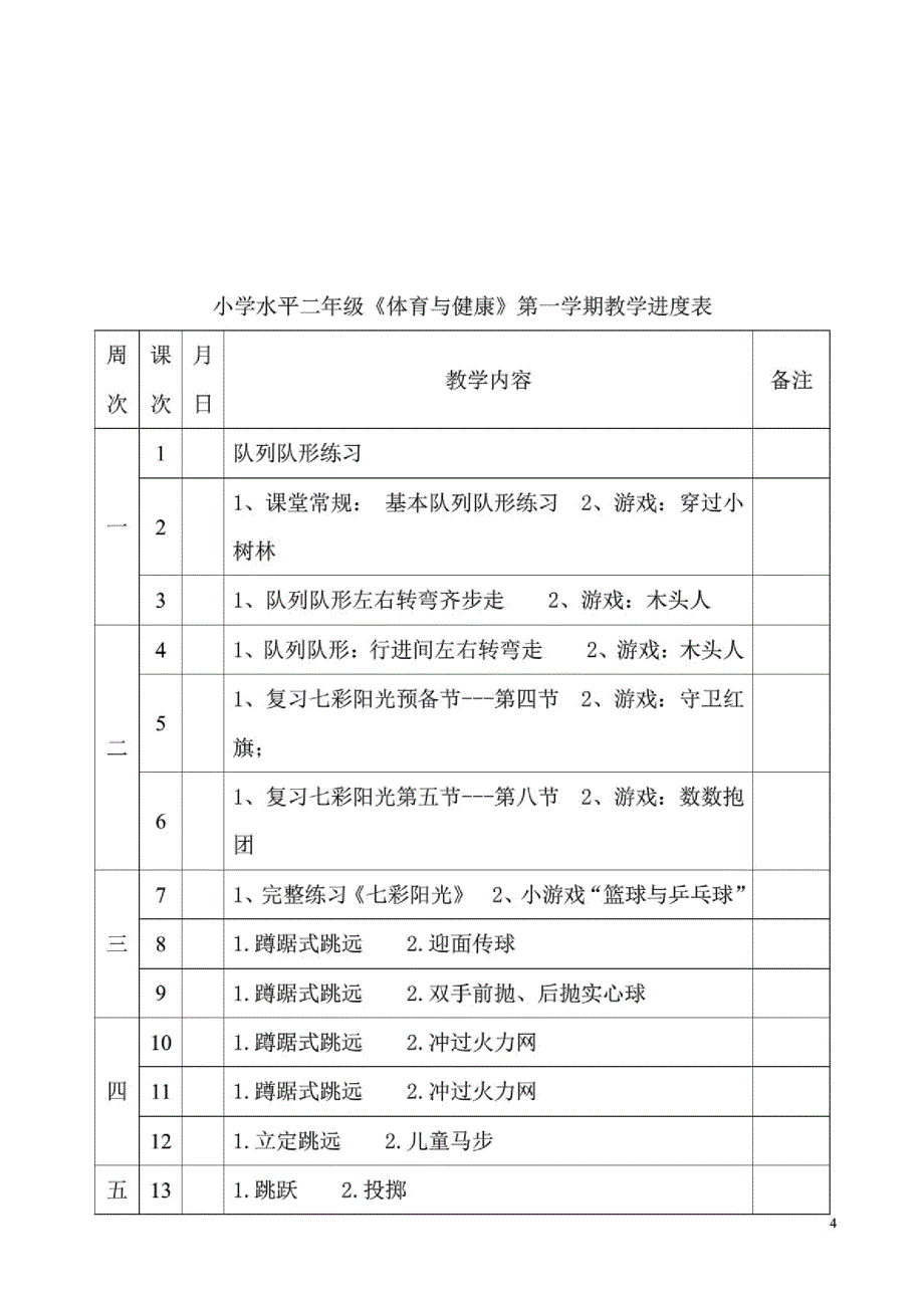 -2020(荐)人教版小学三年级上册体育教案全套_第4页