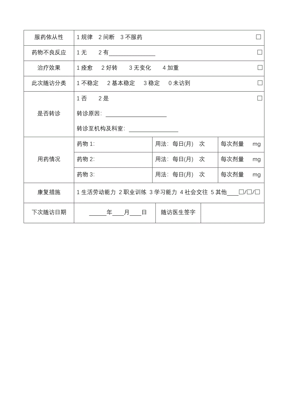 重性精神疾病患者个人信息补充表.doc_第4页